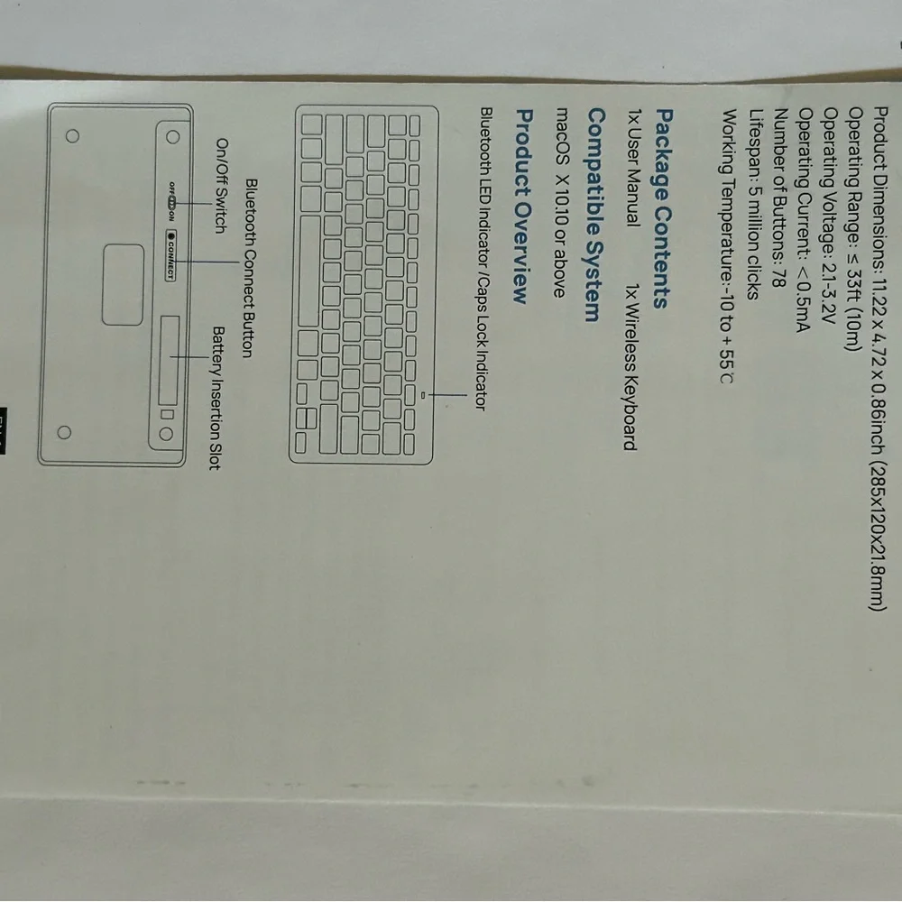Wireless White Keyboard